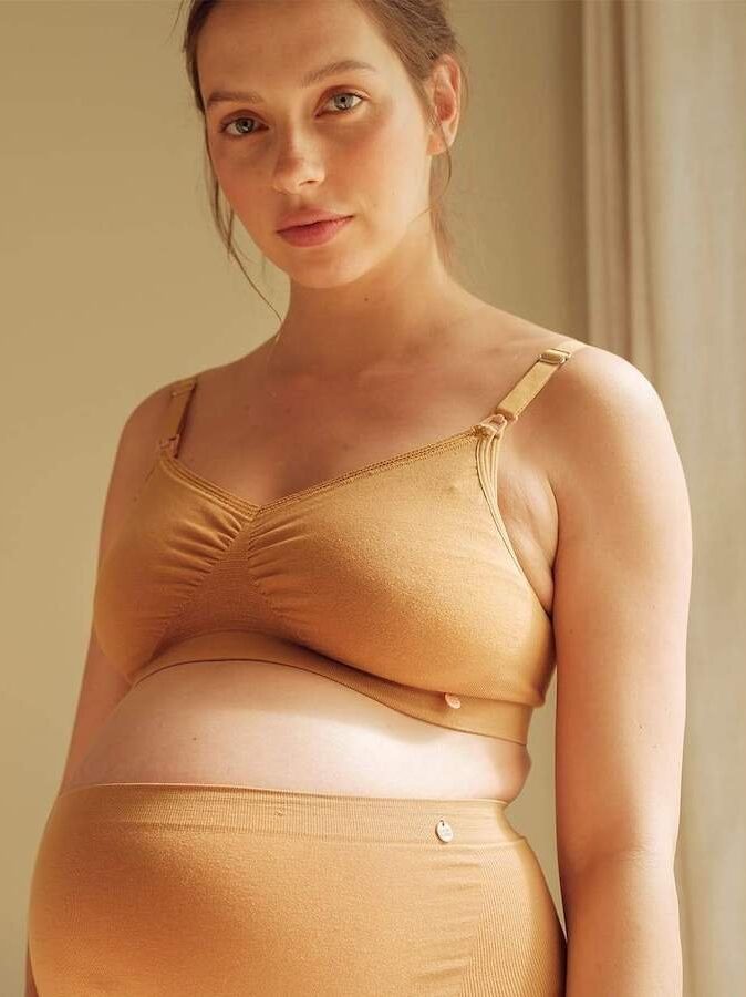 Alessandra B Organic Cotton Nursing Sleep Bra for Maternity/Breastfeeding