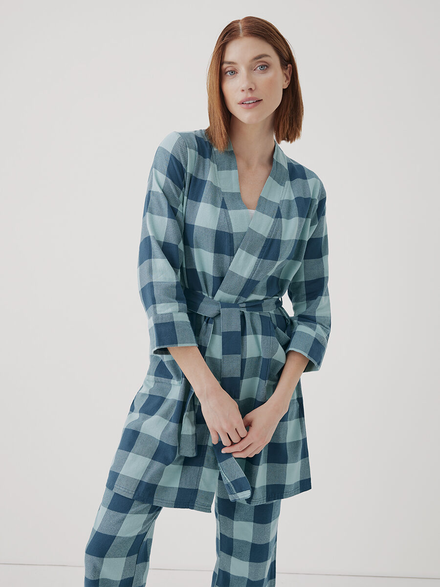Checkered Buttery Robe