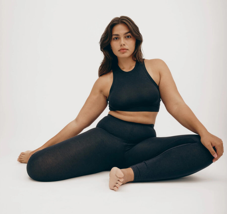 Organic cotton sports bra for yoga