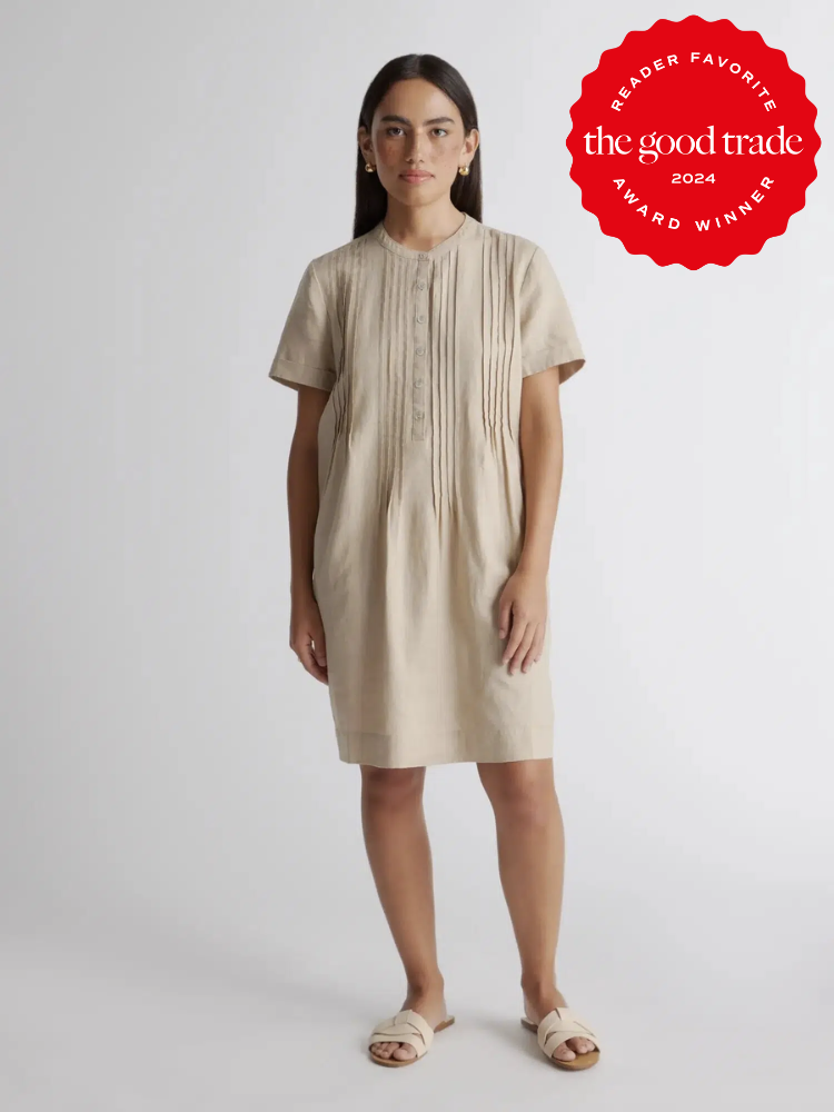Quince + 100% European Linen Shirt Dress