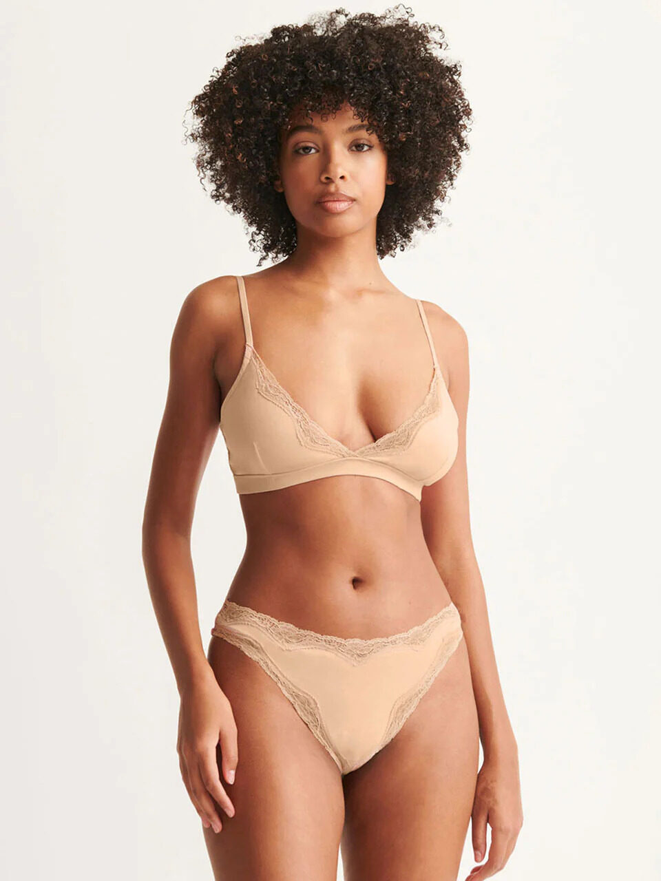 Organic Cotton Unders Set Bralette and Underwear Set Soft Organic Cotton Underwear  Bra Set 