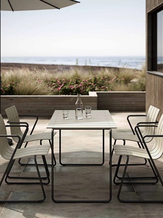 An outdoor dining set from Urban Natural. 