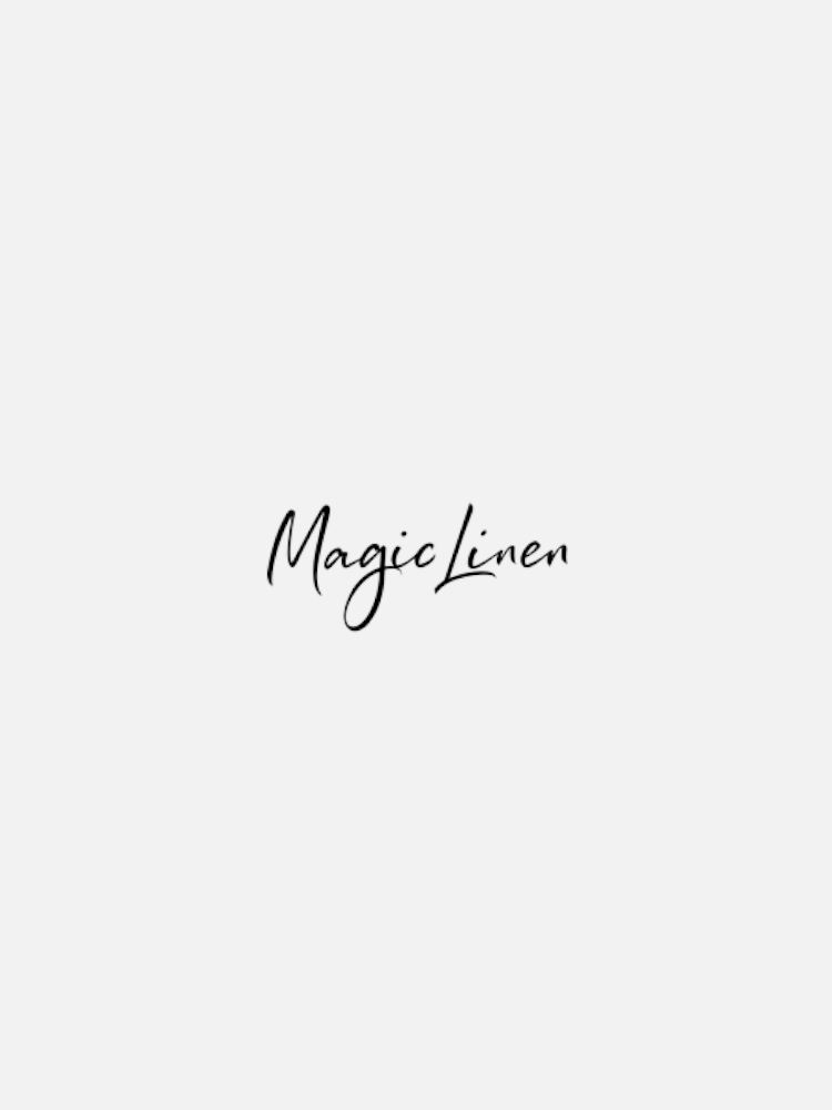 A handwritten-style text reads "Magic Linen" centered on a plain white background.