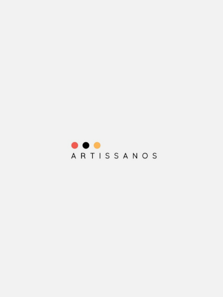 A logo with three dots (red, black, orange) above the text "ARTISSANOS" on a white background.