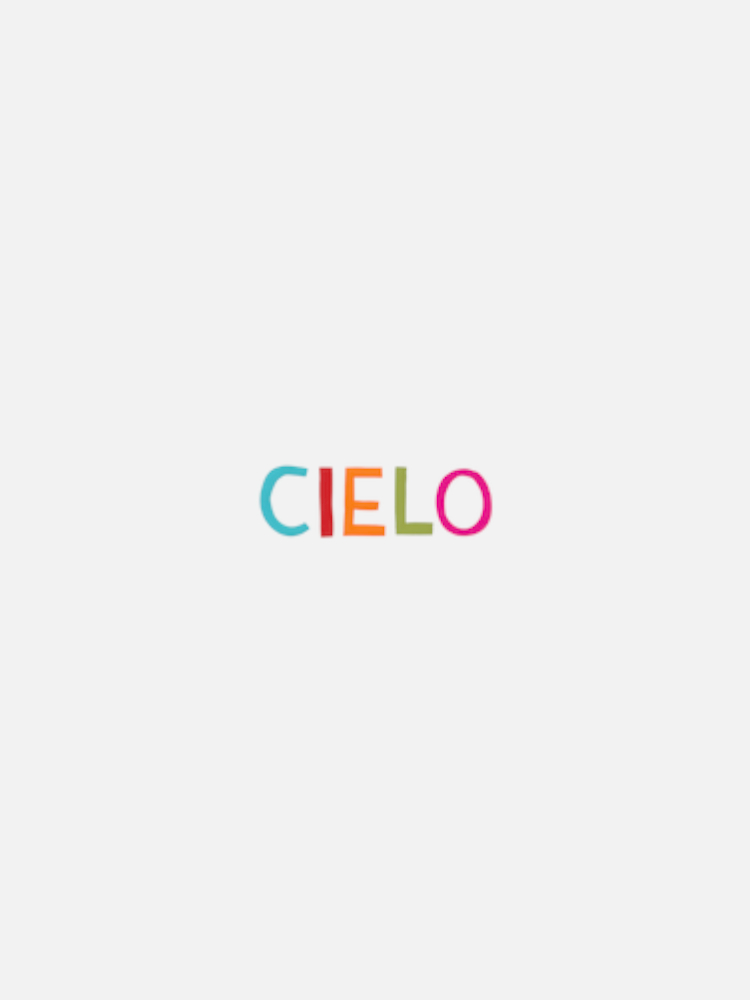 The word "CIELO" displayed in colorful letters on a plain, light background.