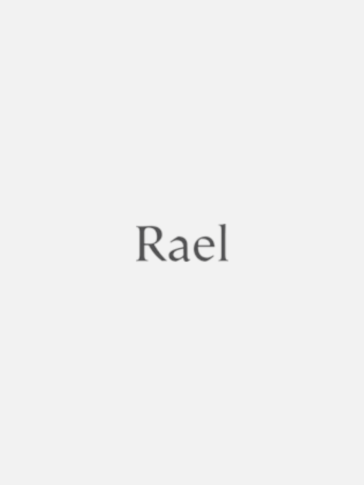 The word "Rael" is centered on a white background in simple, gray text.