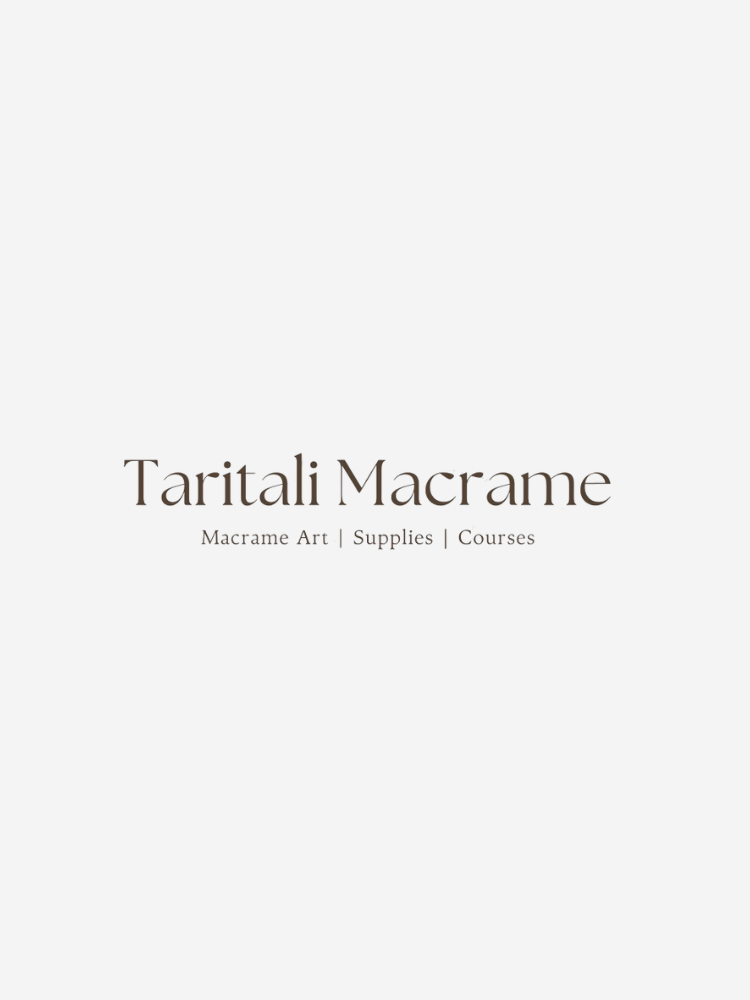 Text reading “Taritali Macrame” on a plain white background.