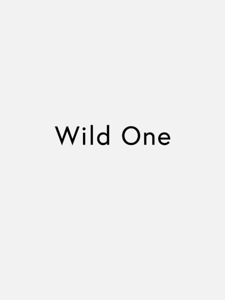 Text on a white background reading "Wild One" in black, sans-serif font.