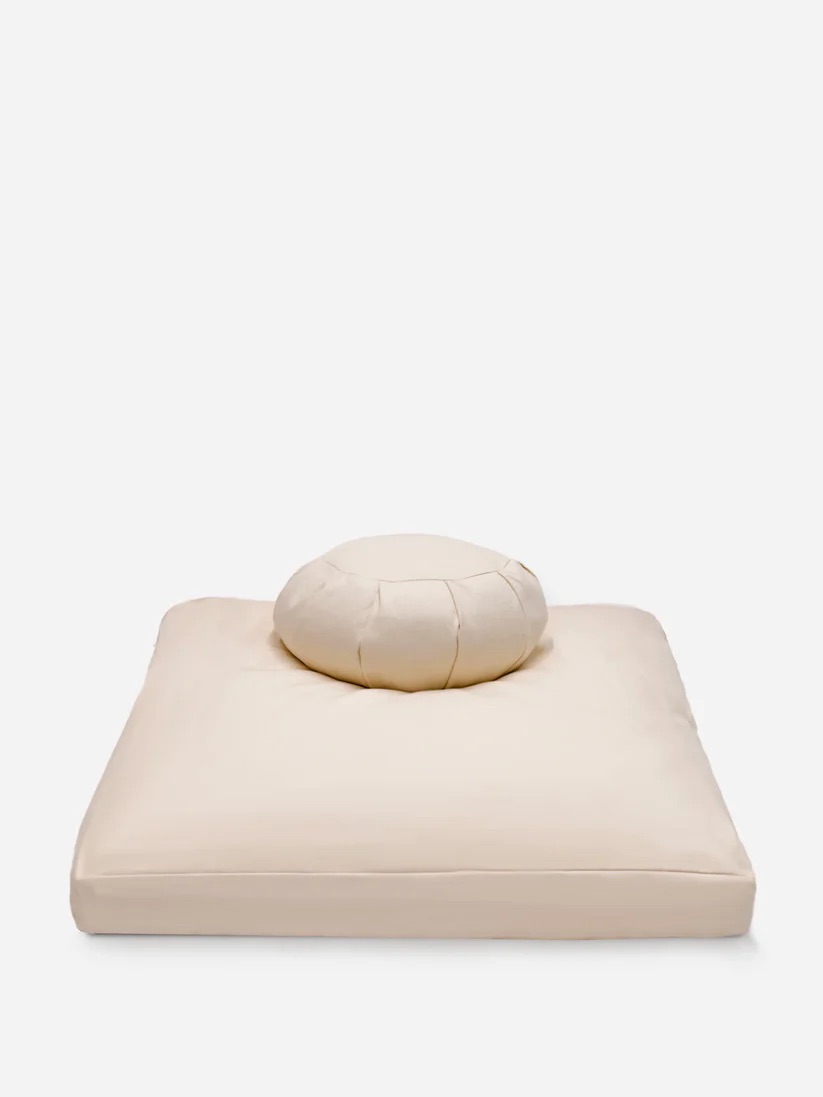 The Practice Meditation Cushion in beige. 