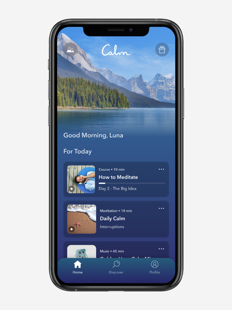 Calm app. 