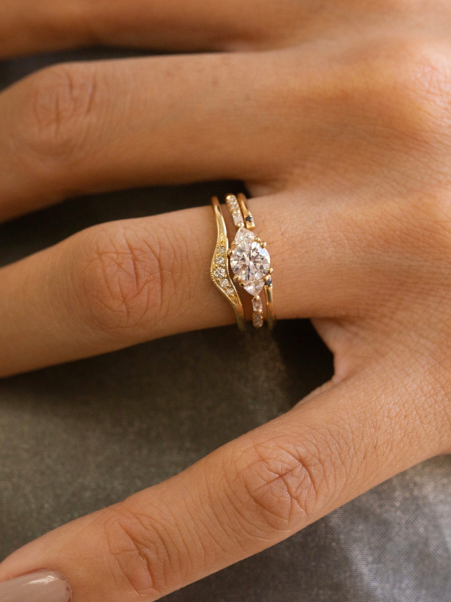 A model wearing Jennie Kwon rings.