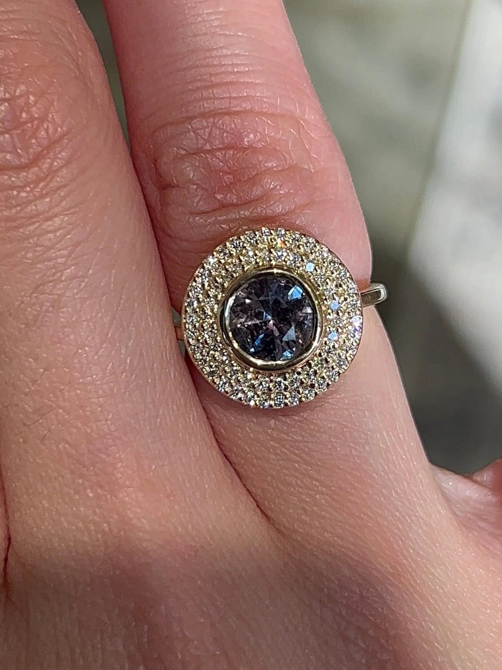 A Valerie Madison engagement ring. 